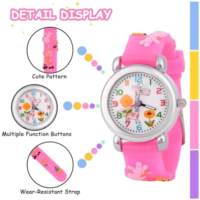 OFFCUP Orologio da Polso per Ragazzi e Ragazze, Orologio per Bambini Movimento al Quarzo Orologio Educativo per Bambin miniatura 3