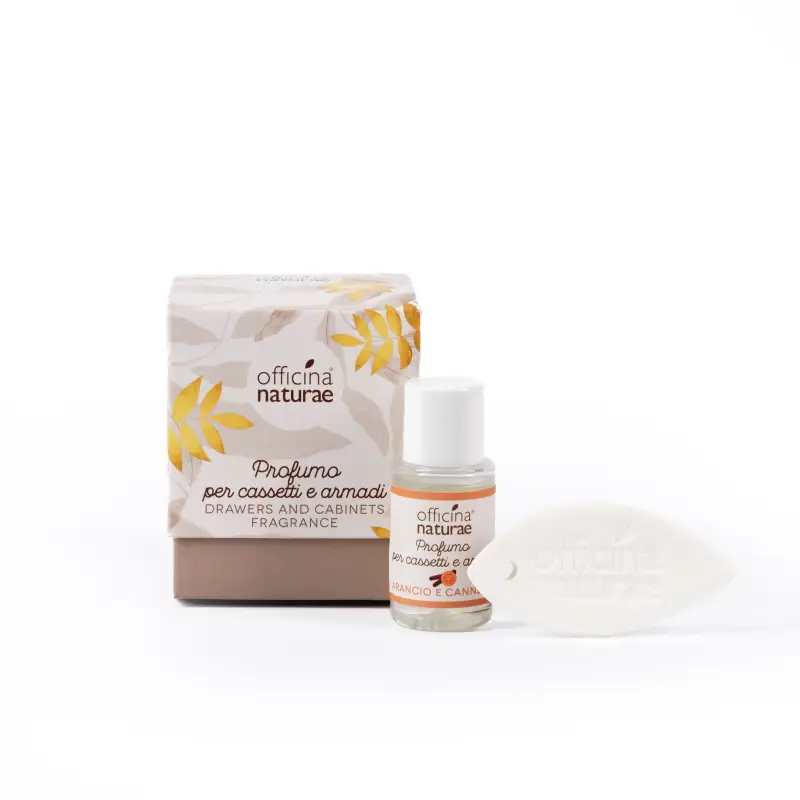 Officina Naturae PROFUMO PER CASSETTI E ARMADI con foglia in caolino realizzata a mano - Igienizzanti e sicurezza,Profumo ambienti