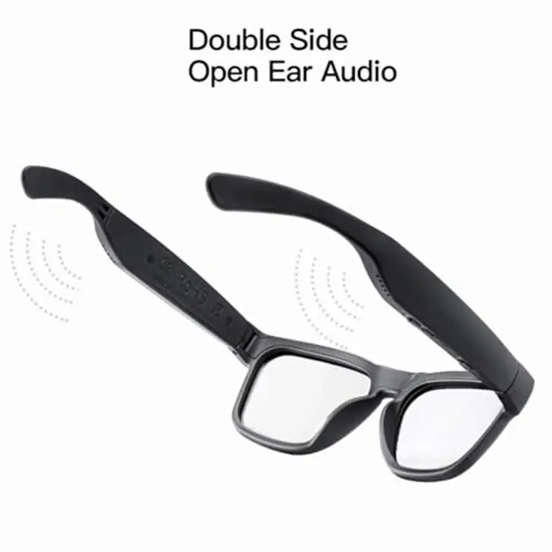 OhO Audio Safety Glasses, Voice Control and Open Ear Style Listen Music and Calls with Volume UP and Down, Bluetooth 5.2 and IP44 Waterproof Feature miniatura 2