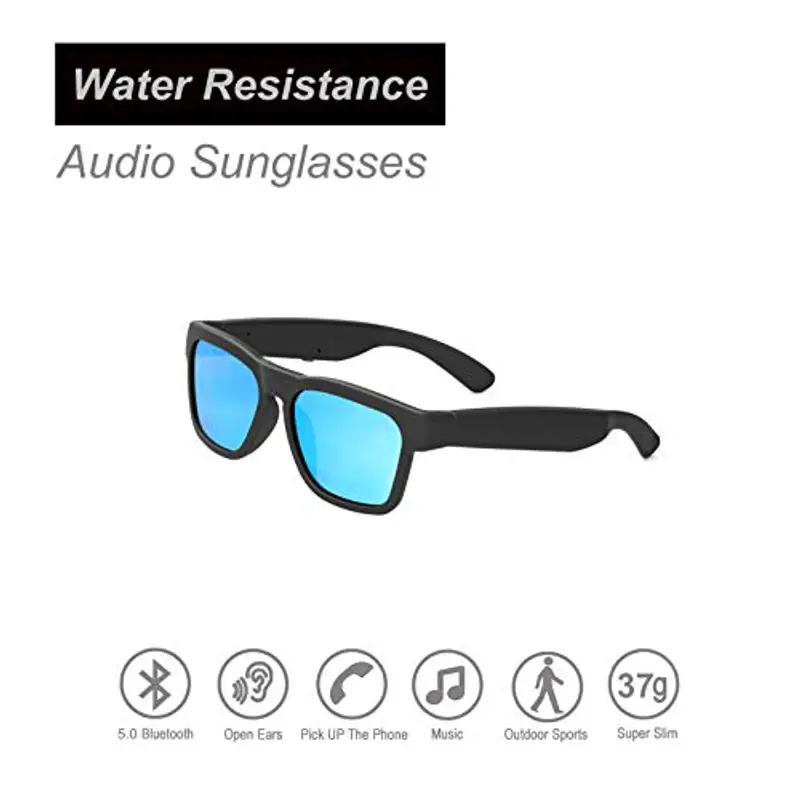 OhO sunshine Water Resistant Audio Sunglasses, Fashionable Bluetooth Sunglasses to Listen Music and Make Phone Calls, UV400 Polarized Lens miniatura 2