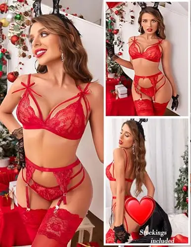 OHWHOA Camicie da notte Donna Rosso 2970404 miniatura 3