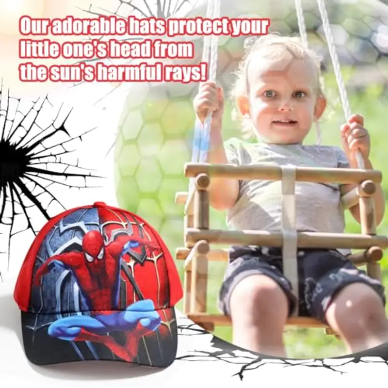 OIUTSNH Set da 2 Pezzi Cappello Bambino, Cappellino Baseball Bambino, Berretto Bambino con Visiera, Cappello Bambino con miniatura 3