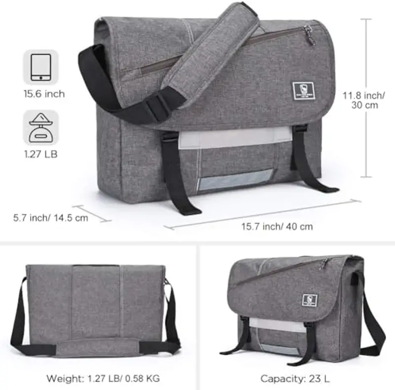 OIWAS Borsello Uomo Grigio 1204086 miniatura 2