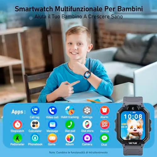 OKYUK Smartwatch Bambino Grigio 2590072 miniatura 2