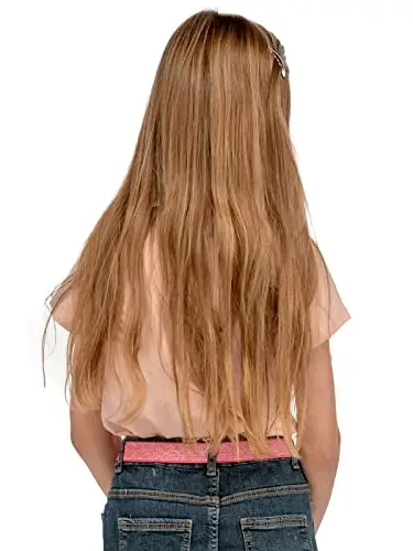 Olata Cintura da Bambina con Brillantini, Elastica e con Chiusura a Gancio e a Strappo (1-6 Anni). Lilla con Argento miniatura 3