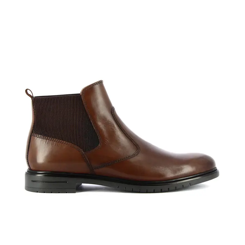 Chelsea marroni in pelle