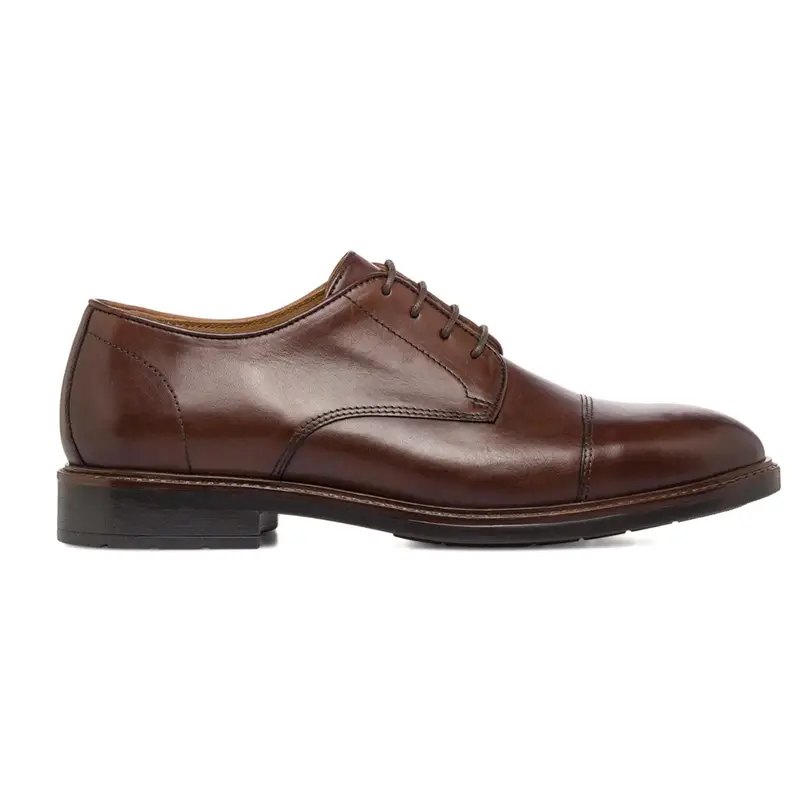 Stringate eleganti marroni da uomo in pelle