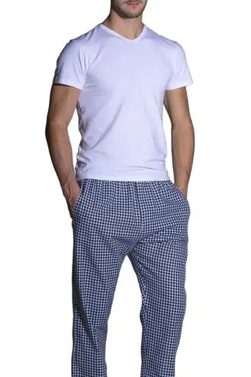 Pantalone pigiama uomo in tessuto camicia Olimpia 506
