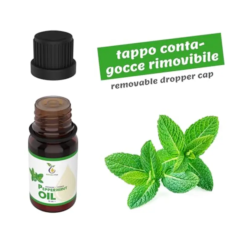 Olio di menta piperita BIO 10 ml – 100% puro olio essenziale vegano – olio di menta piperita (Mentha Piperita) olio di menta – Olio diffusore di aromi miniatura 2