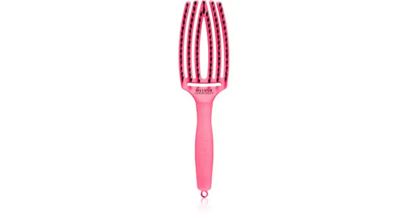 Finger Brush Combo Medium, spazzola districante con setole di cinghiale, vari colori Hot Pink | Rosa intenso