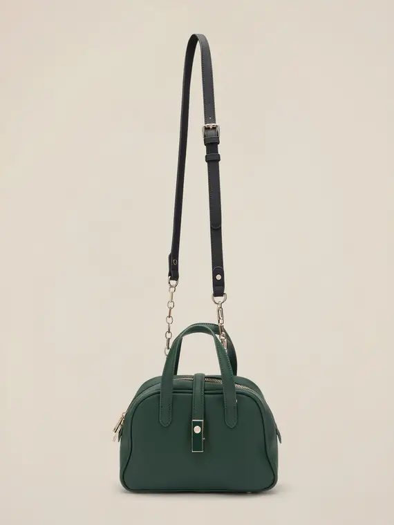 Bauletto con dettaglio metallico Donna, Verde miniatura 2