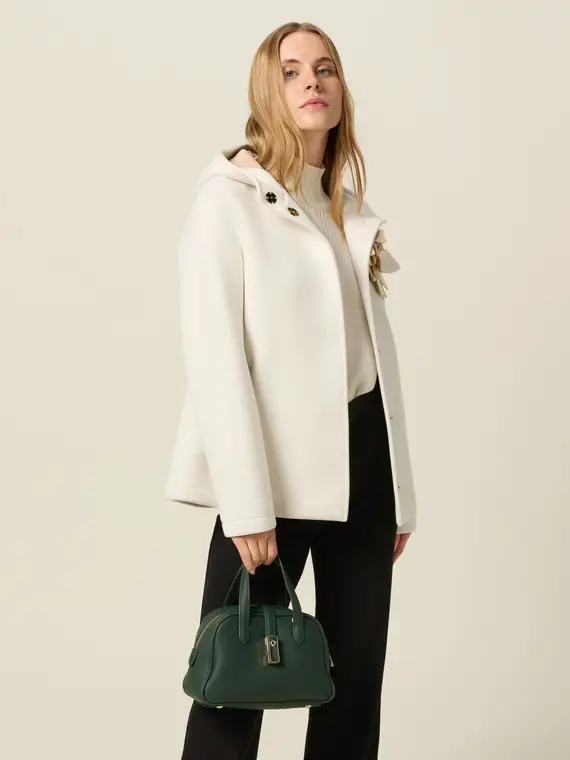 Bauletto con dettaglio metallico Donna, Verde