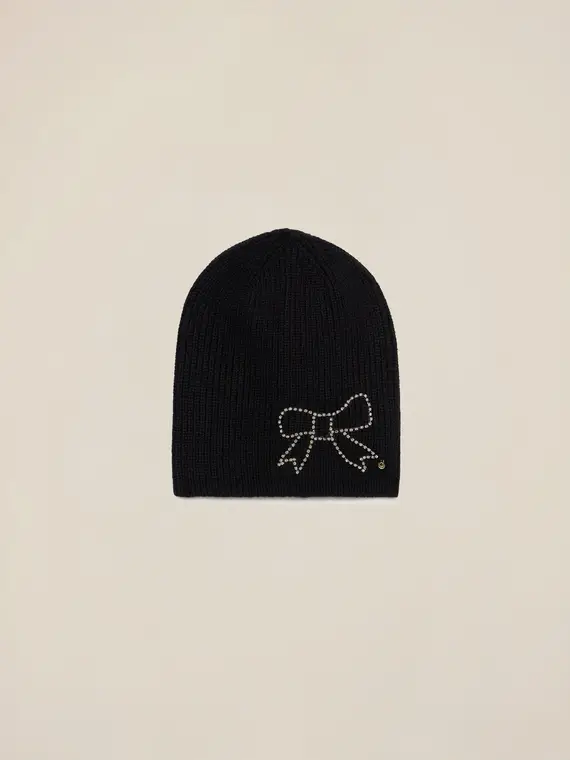 Berretto in maglia con cristalli Donna