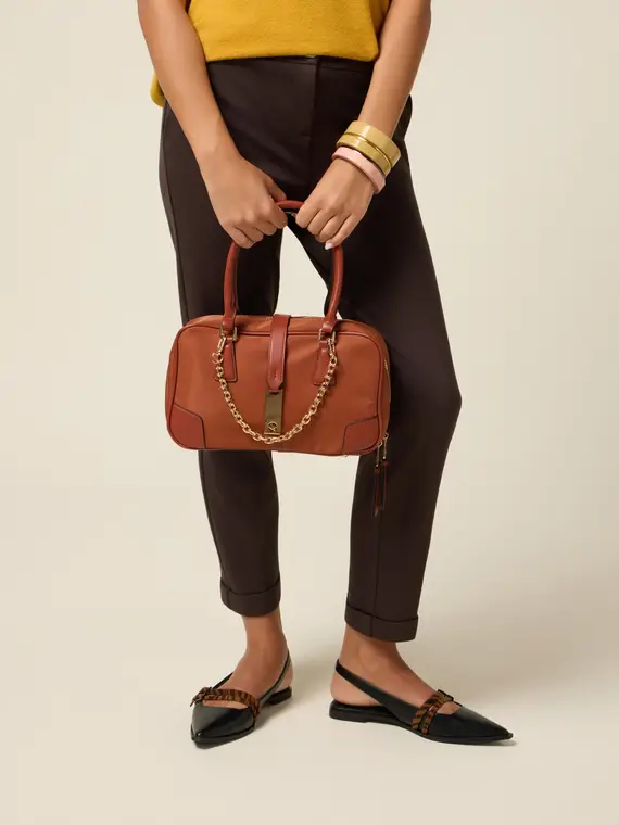 Borsa bauletto in nylon Donna