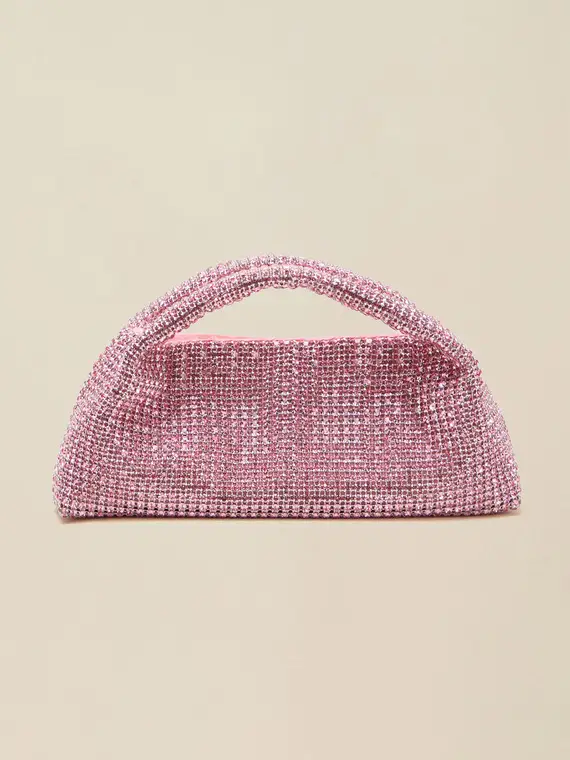 Borsa in maglia gioiello Donna, Rosa miniatura 2