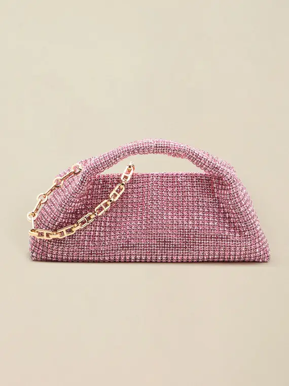Borsa in maglia gioiello Donna, Rosa
