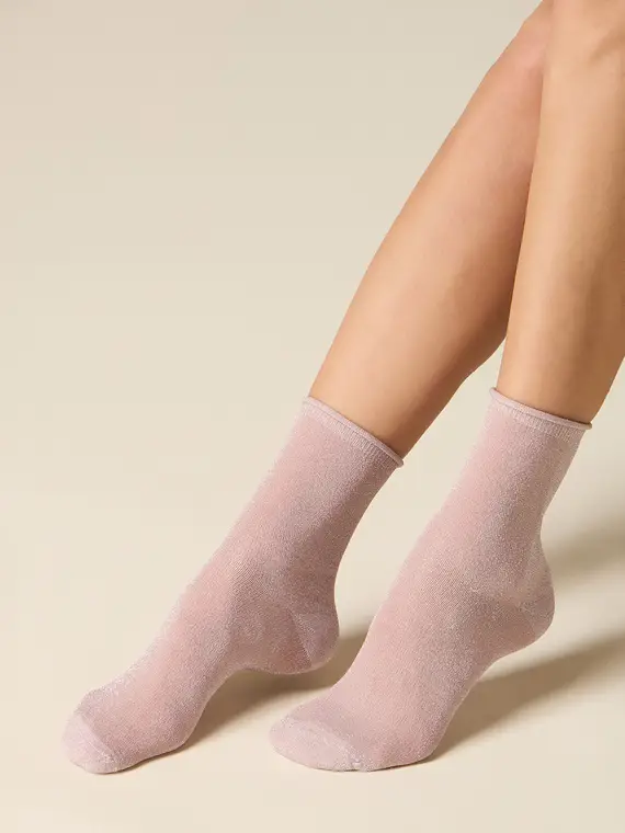 Calzini lurex Donna, Rosa