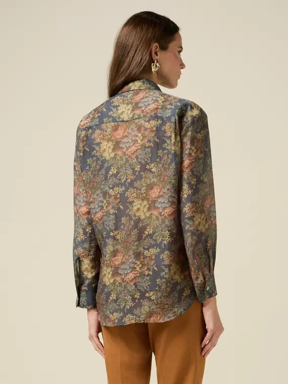 Camicia a fantasia floreale Donna miniatura 2