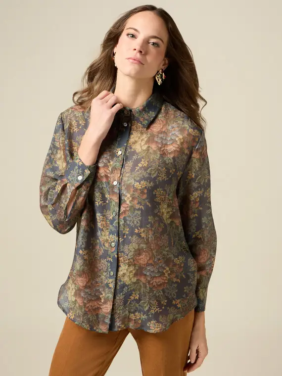 Camicia a fantasia floreale Donna