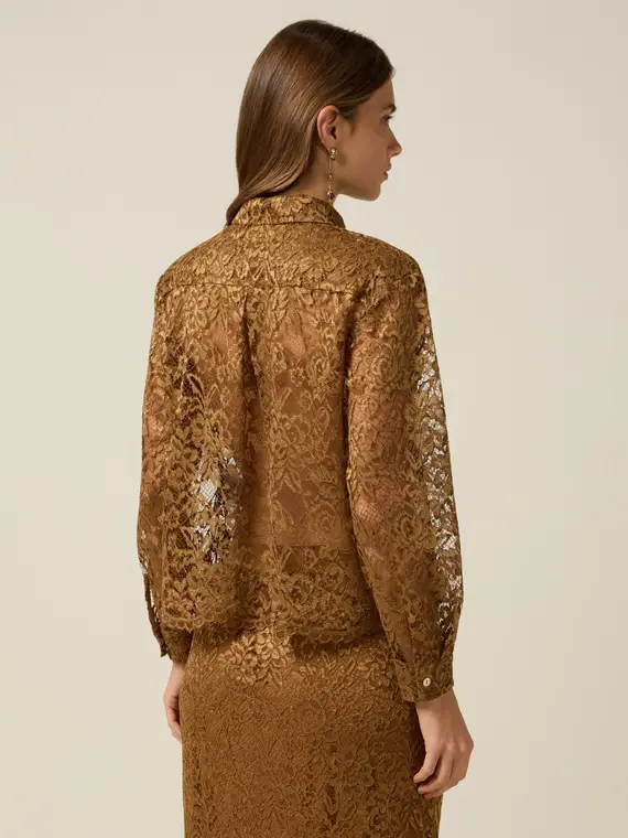 Camicia in pizzo con bordo smerlato Donna miniatura 2