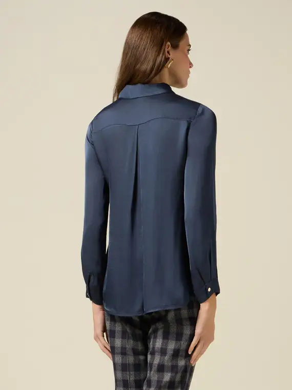 Camicia in raso di viscosa Donna miniatura 2
