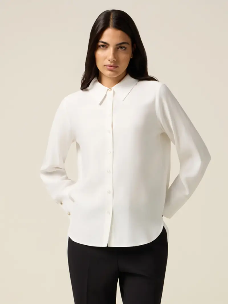 Camicia in viscosa Donna, Bianco