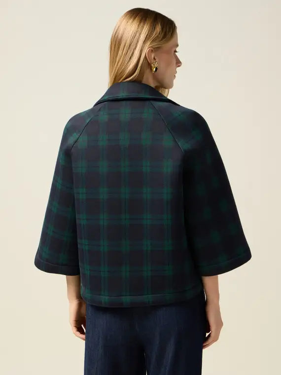 Cappa in scuba con spilla Donna, Blu miniatura 2