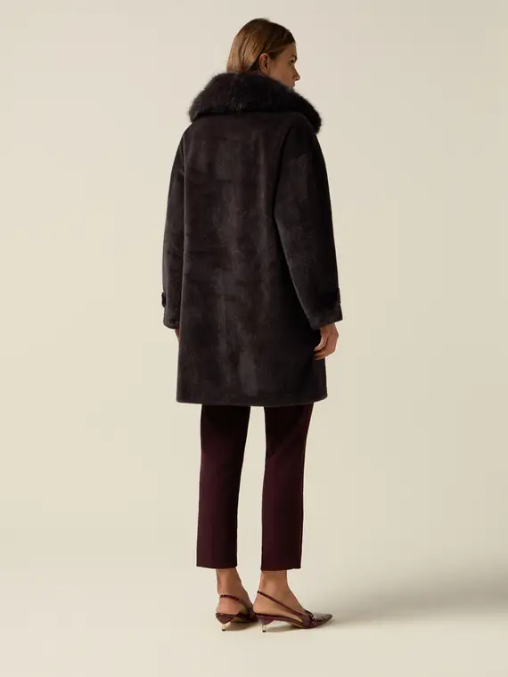 Cappotto in tessuto morbido Donna, Grigio miniatura 2