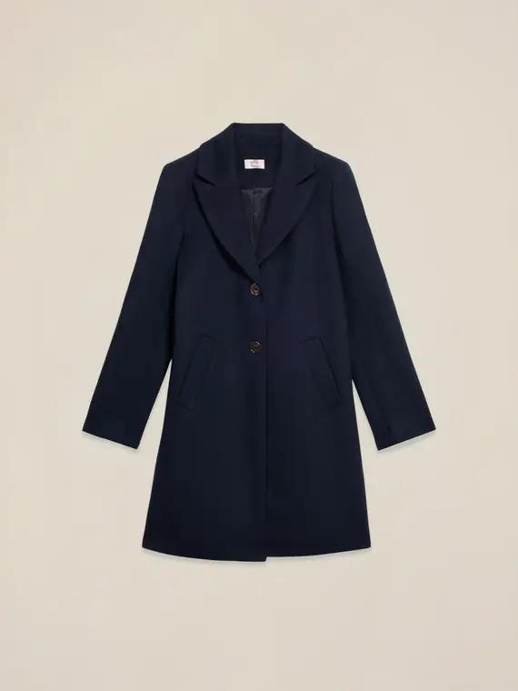 Cappotto monopetto Donna, Blu