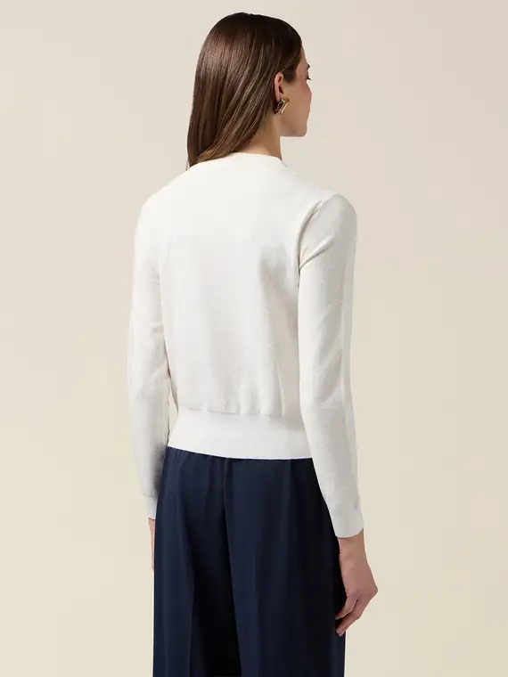 Oltre Cardigan Donna Bianco 4244816 miniatura 2