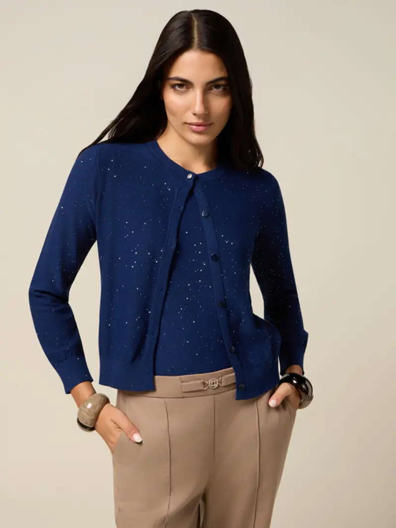 Oltre Cardigan Donna Blu 2187427