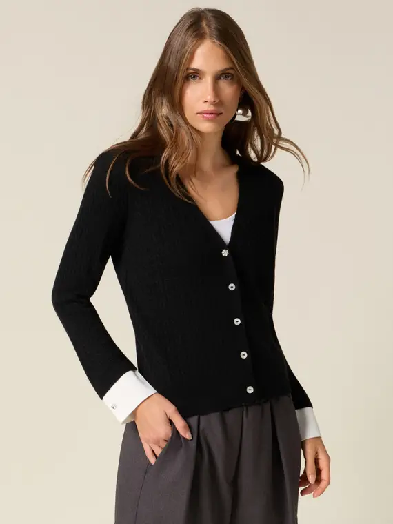 Oltre Cardigan Donna Nero 3368168