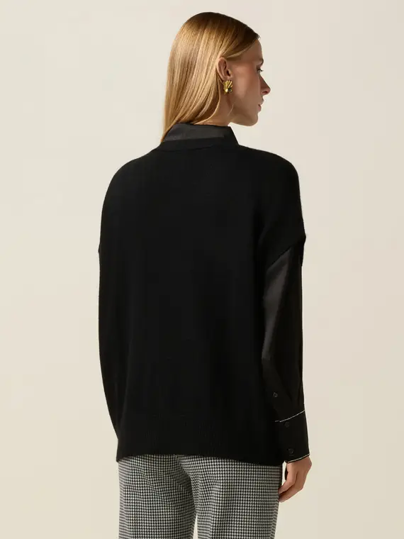 Oltre Cardigan Donna Nero 2808391 miniatura 2