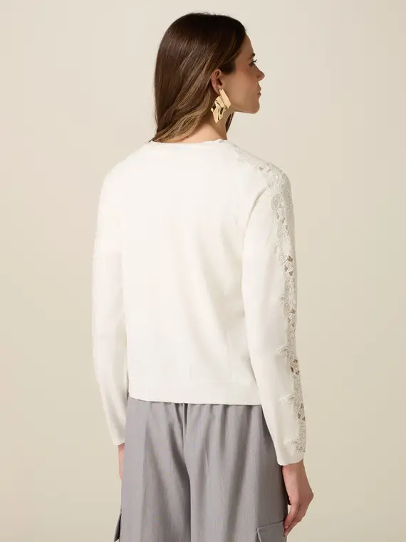 Oltre Cardigan Donna Bianco 4244792 miniatura 2