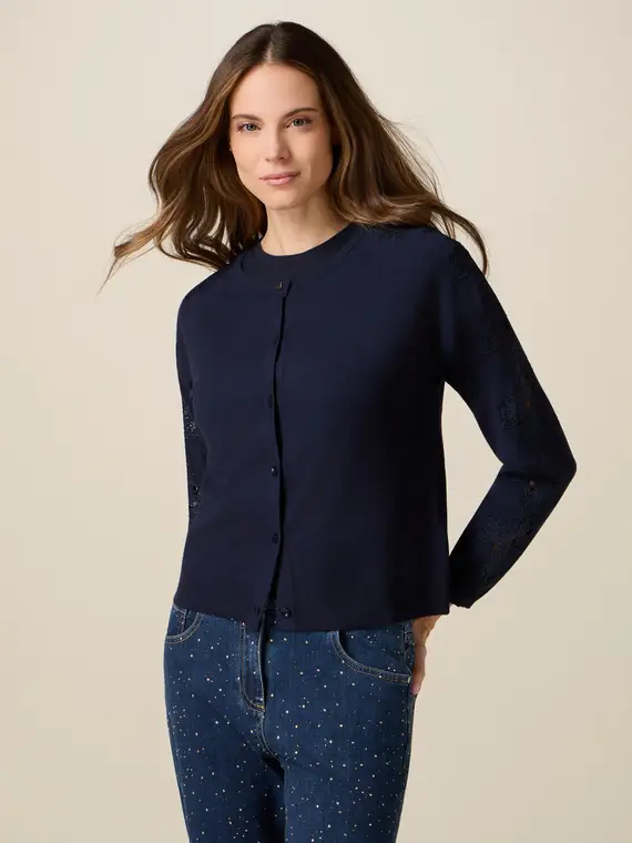 Oltre Cardigan Donna Blu 4244793
