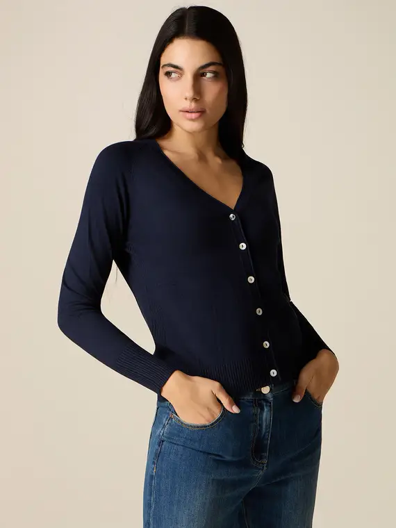 Oltre Cardigan Donna Blu 4244800