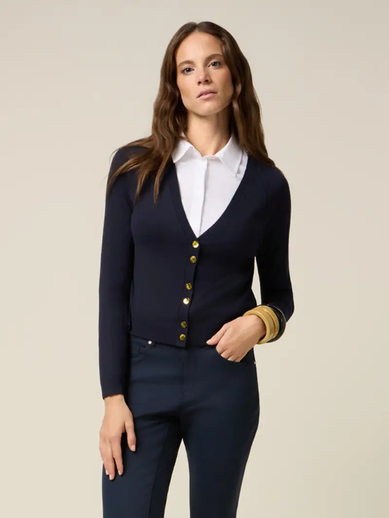 Oltre Cardigan Donna Blu 2284767