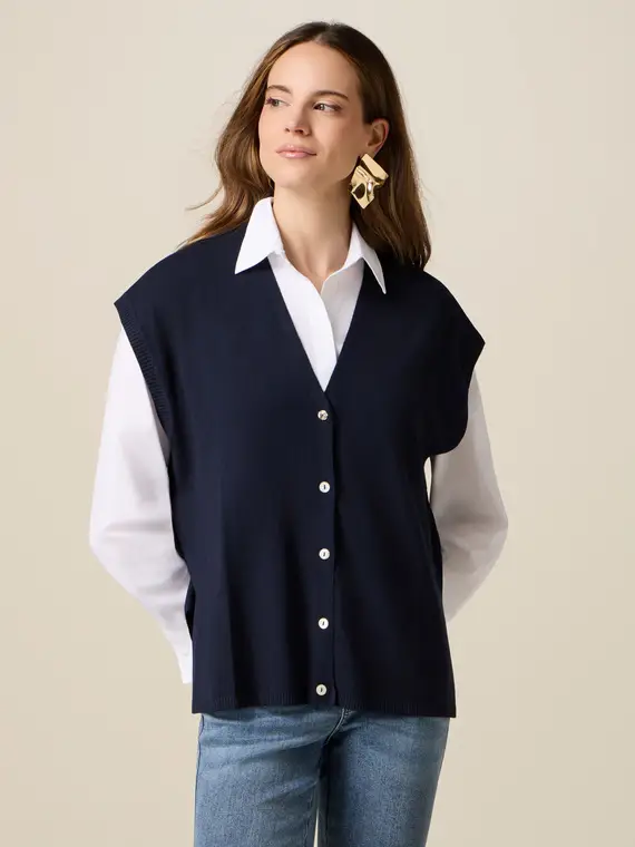 Oltre Cardigan Donna Blu 4244798