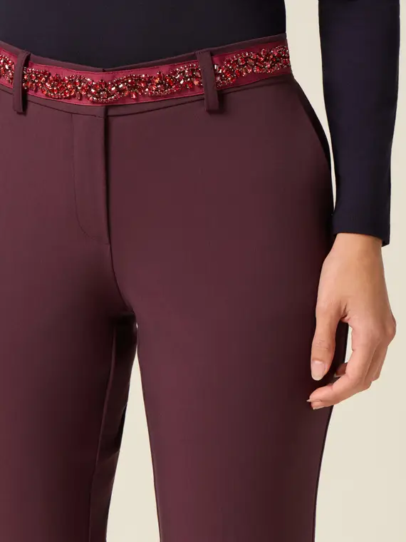 Cintura in tessuto con applicazioni Donna