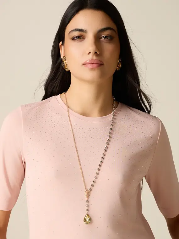 Collana asimmetrica con ciondolo Donna, Oro