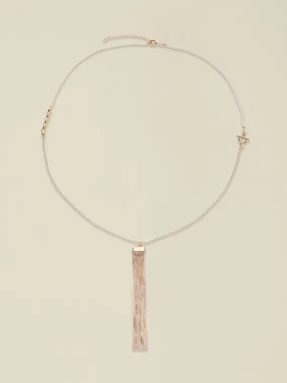 Collana con ciondolo a frange Donna, Oro miniatura 2