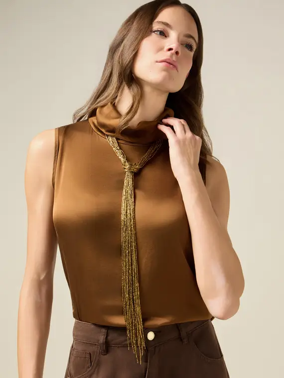 Collana multifilo con nodo Donna