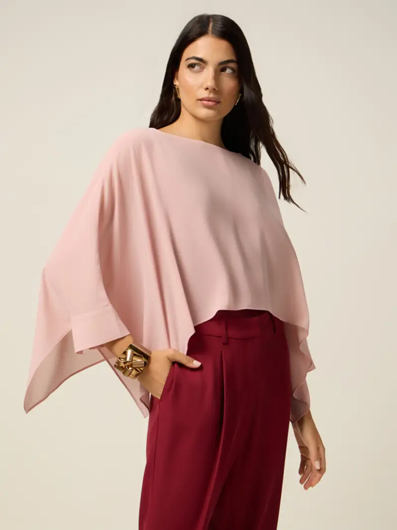 Oltre - Coprispalle in georgette Donna, Rosa Taglia: 01