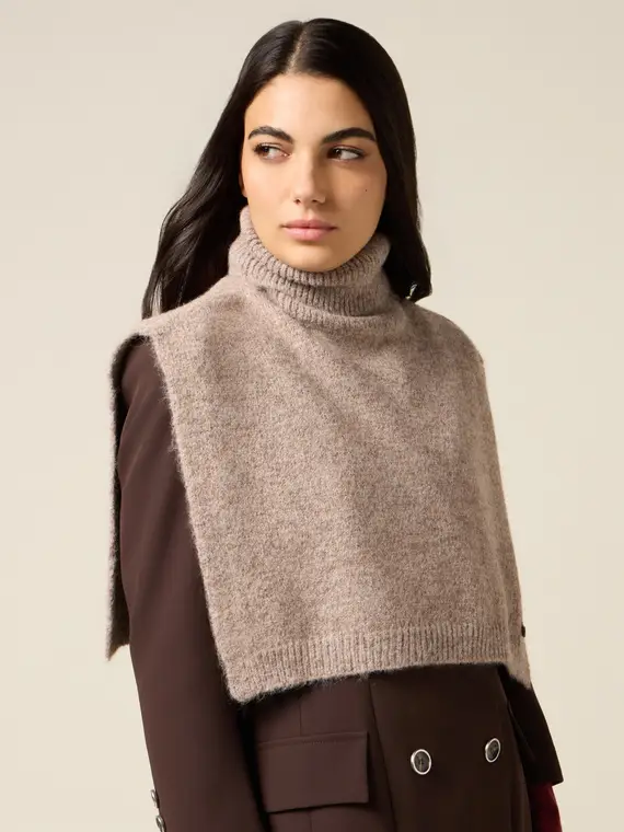 Coprispalle in maglia collo alto Donna