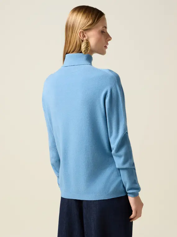 Dolcevita in maglia fine misto viscosa Donna miniatura 2