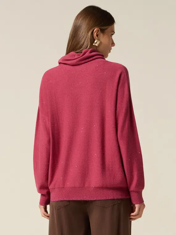 Dolcevita misto cashmere con paillettes Donna miniatura 2