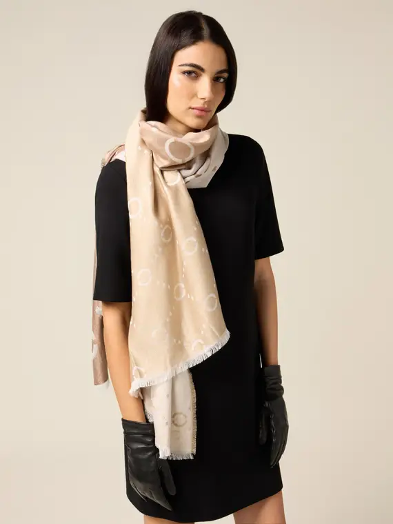 Foulard con ricamo geometrico Donna