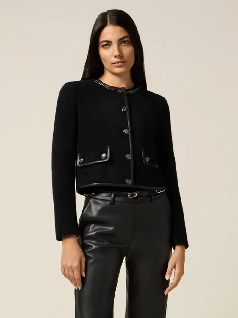 Giacca corta con pietre Donna