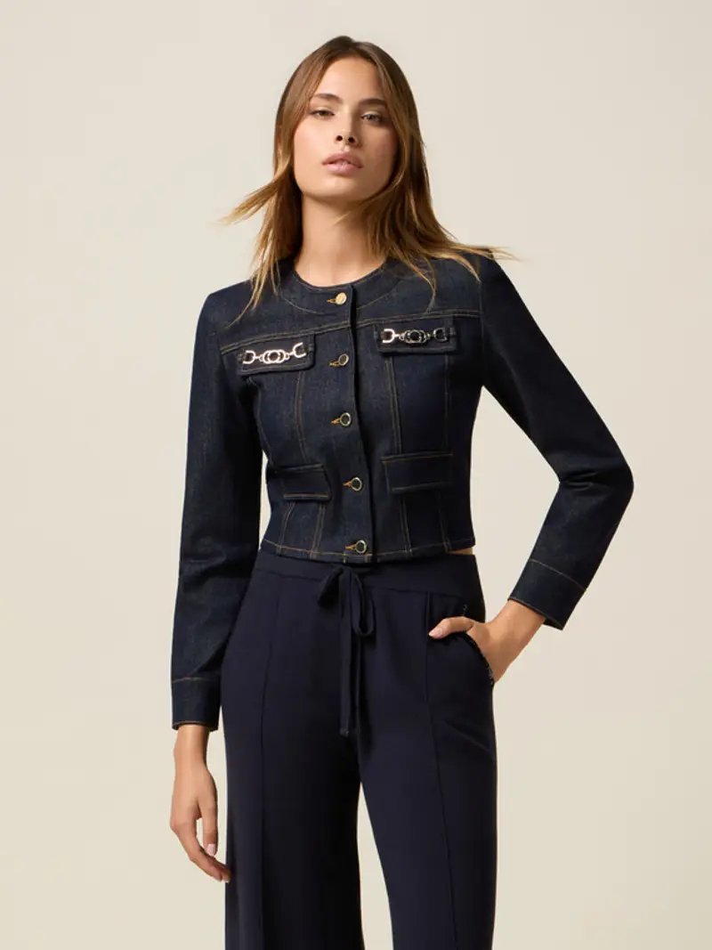 Giacca in denim Donna, Blu
