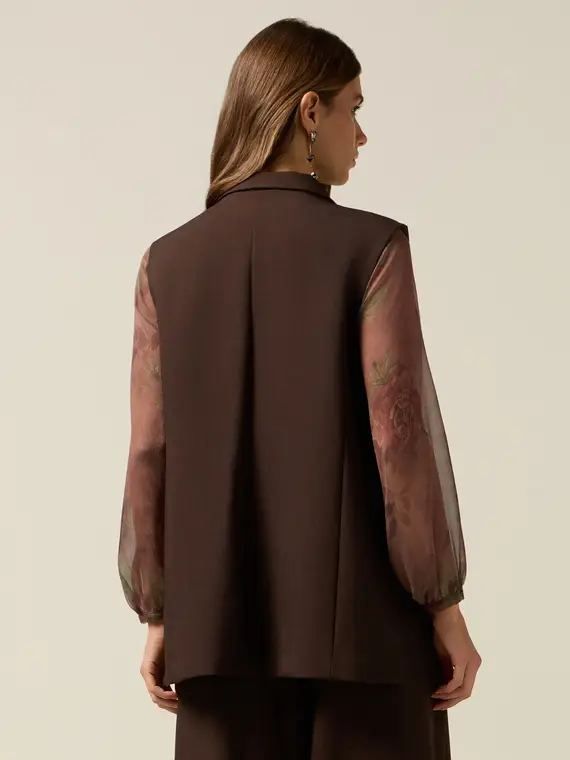 Oltre Gilet Donna Marrone 3241473 miniatura 2